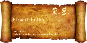 Riedel Erika névjegykártya